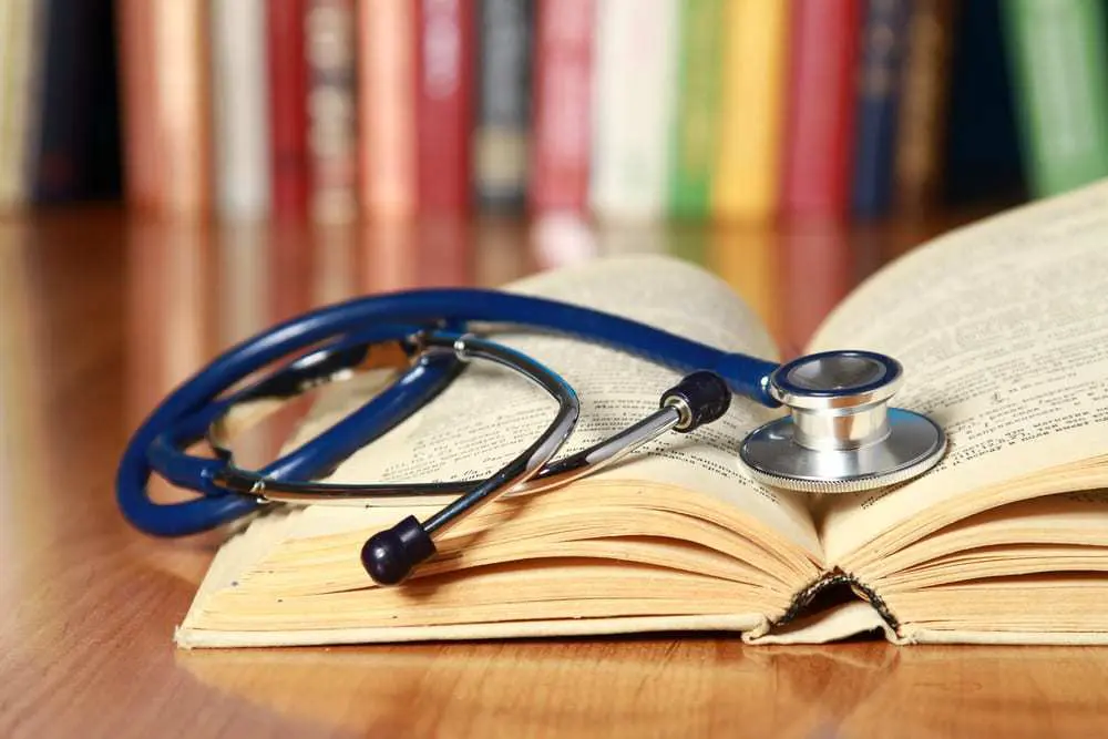 Stethoscope-lying-on-top-of-an-old-book