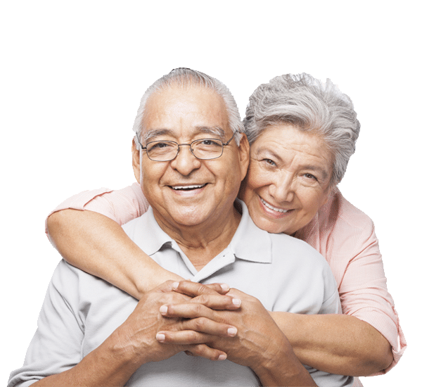 Elderly Couple Hugging