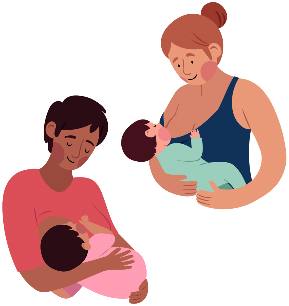 Animated new moms - nursing